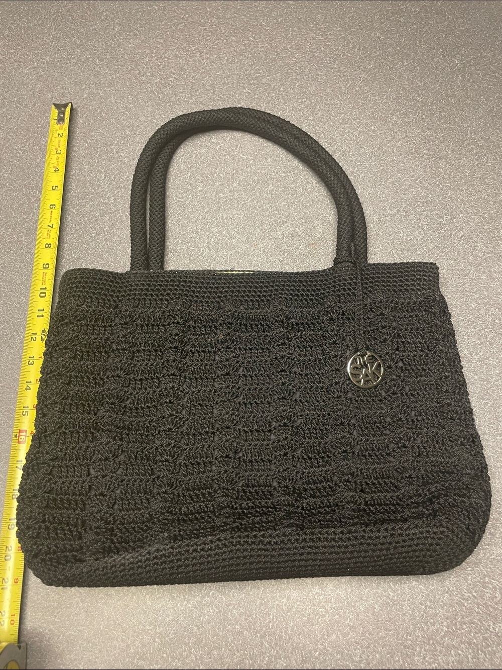 The Sak Black Woven Shoulder Bag